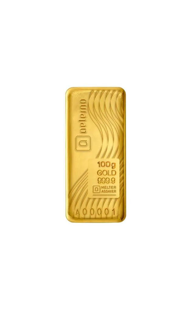 Cast gold bar — investment gold Dubai